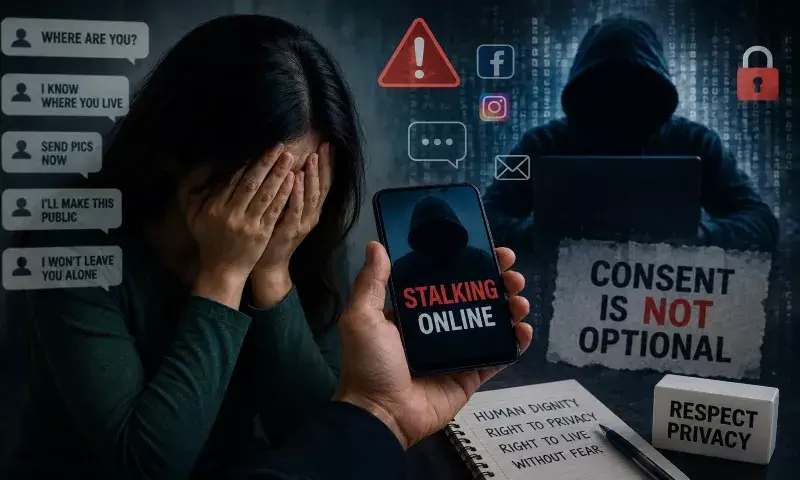 NSHRC चेयरमैन ने साइबर स्टॉकिंग के खिलाफ मजबूत कानूनी सुरक्षा उपायों की मांग की NSHRC चेयरमैन ने साइबर स्टॉकिंग के खिलाफ मजबूत कानूनी सुरक्षा उपायों की मांग की
