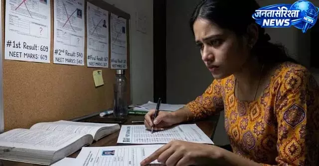 NEET रिजल्ट में बड़ा उलटफेर, छात्रा के अंक तीन बार बदले NEET रिजल्ट में बड़ा उलटफेर, छात्रा के अंक तीन बार बदले