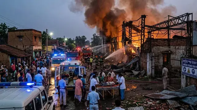 स्पंज आयरन फैक्ट्री में धमाका, 5 कर्मचारी घायल स्पंज आयरन फैक्ट्री में धमाका, 5 कर्मचारी घायल