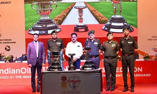 डूरंड कप 2026: ट्रॉफी टूर के साथ झारखंड ने किया ऐतिहासिक मेजबानी का स्वागत डूरंड कप 2026: ट्रॉफी टूर के साथ झारखंड ने किया ऐतिहासिक मेजबानी का स्वागत