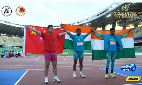 KIIT यूनिवर्सिटी के आनंद सिंह ने एशियन U23 एथलेटिक्स चैंपियनशिप 2026 में जैवलिन थ्रो में गोल्ड मेडल जीता KIIT यूनिवर्सिटी के आनंद सिंह ने एशियन U23 एथलेटिक्स चैंपियनशिप 2026 में जैवलिन थ्रो में गोल्ड मेडल जीता