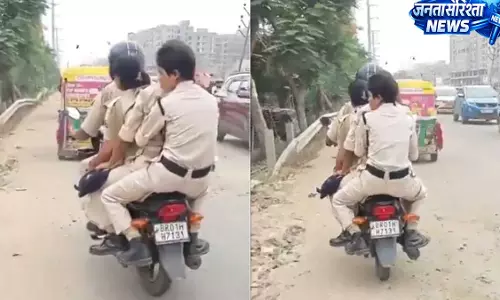 बिहार में ट्रैफिक नियमों की अनदेखी पड़ी महंगी, एक बाइक पर 4 सवार, Video पर हुआ एक्शन बिहार में ट्रैफिक नियमों की अनदेखी पड़ी महंगी, एक बाइक पर 4 सवार, Video पर हुआ एक्शन