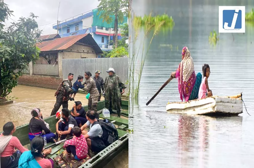 असम में बाढ़: भारतीय सेना ने ऑपरेशन जल राहत शुरू किया असम में बाढ़: भारतीय सेना ने ऑपरेशन जल राहत शुरू किया