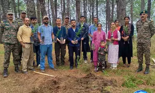 Shimla में 133 इको टास्क फोर्स का पौधारोपण अभियान Shimla में 133 इको टास्क फोर्स का पौधारोपण अभियान