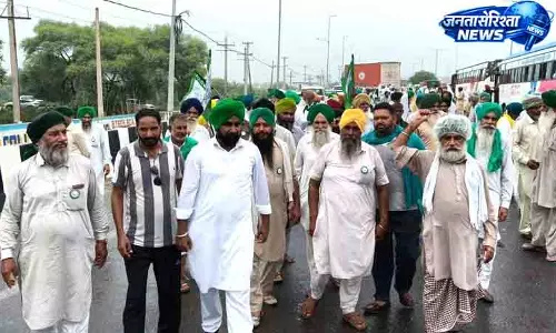 Haryana सीमा पर प्रदर्शनकारी किसानों को रोका Haryana सीमा पर प्रदर्शनकारी किसानों को रोका