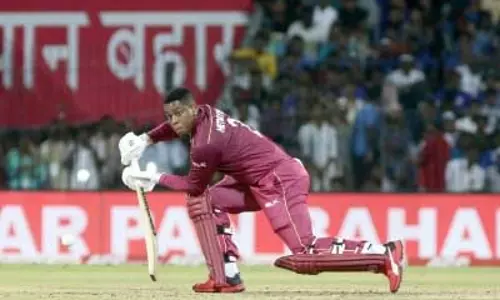 हेटमायर-रदरफोर्ड ने खेली आतिशी पारी, वेस्टइंडीज ने पांचवें वनडे में न्यूजीलैंड को 2 विकेट से हराया हेटमायर-रदरफोर्ड ने खेली आतिशी पारी, वेस्टइंडीज ने पांचवें वनडे में न्यूजीलैंड को 2 विकेट से हराया