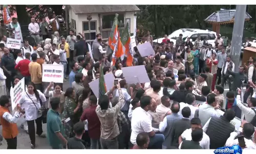 शिमला में कांग्रेस के खिलाफ BJP का विरोध प्रदर्शन SFI प्रदर्शनकारियों के साथ झड़प में बदल गया शिमला में कांग्रेस के खिलाफ BJP का विरोध प्रदर्शन SFI प्रदर्शनकारियों के साथ झड़प में बदल गया