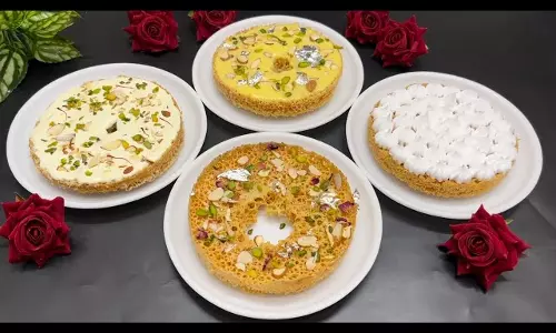 सावन स्पेशल: घर पर बनाएं हलवाई जैसे जालीदार मिनी घेवर, जानें आसान रेसिपी