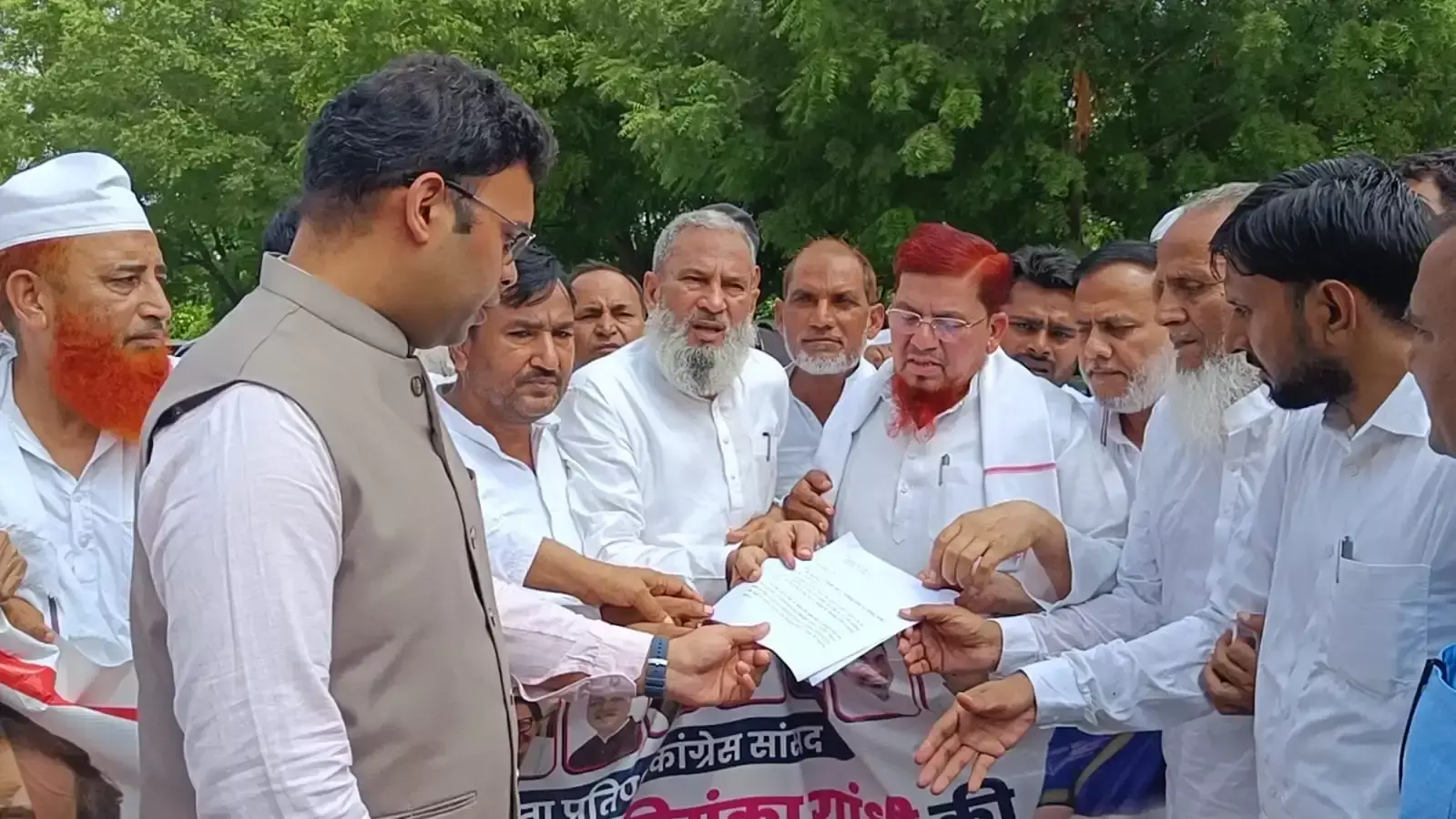 Nuh: दिल्ली छात्र आंदोलन के समर्थन में नूंह में कांग्रेस सड़कों पर उतरी