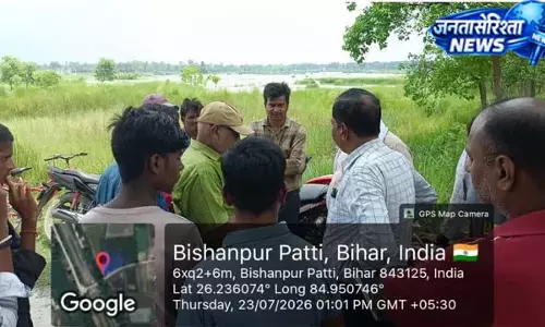 नहर कटाव से खेतों में भरा पानी, फसल नुकसान नहर कटाव से खेतों में भरा पानी, फसल नुकसान