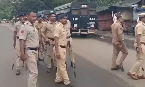 राहुल गांधी के प्रदर्शन के विरोध में कोल्हापुर में बीजेपी का मार्च, कांग्रेस भवन के बाहर भारी सुरक्षा