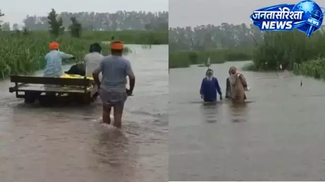 मूसलाधार बारिश से रावी नदी खतरे के निशान की ओर मूसलाधार बारिश से रावी नदी खतरे के निशान की ओर