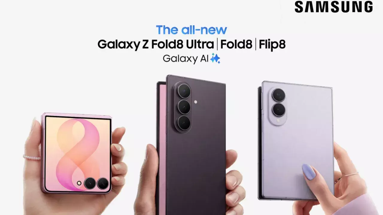 सैमसंग ने एडवांस्ड गैलेक्सी AI के साथ Galaxy Z Fold8, Fold8 Ultra और Flip8 पेश किए सैमसंग ने एडवांस्ड गैलेक्सी AI के साथ Galaxy Z Fold8, Fold8 Ultra और Flip8 पेश किए