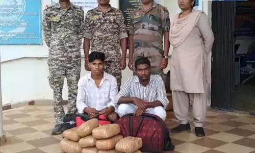 छ्त्तीसगढ़-ओडिशा बॉर्डर में गांजा तस्कर पकड़ाए