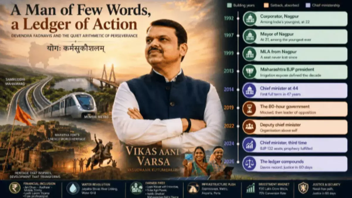 कम बोलने वाले, काम करके दिखाने वाले - देवेंद्र फडणवीस और लगन का शांत गणित कम बोलने वाले, काम करके दिखाने वाले - देवेंद्र फडणवीस और लगन का शांत गणित
