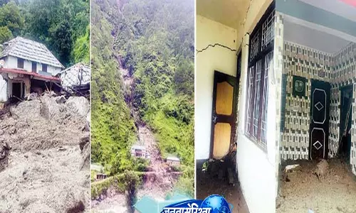 23 परिवारों के आशियाने उजड़े, खतरे की जद में 12 घर, पहाड़ी में दो चट्टानें बनी बड़ा खतरा