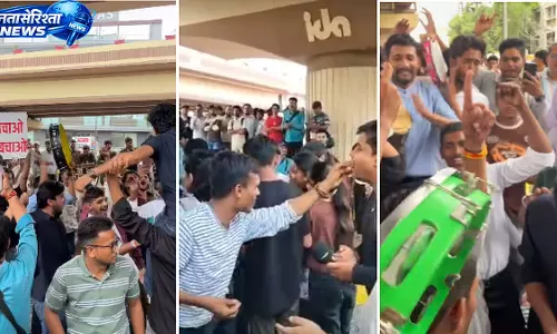 धर्मेंद्र प्रधान के इस्तीफे की खबर पर इंदौर में छात्रों ने मनाया जश्न