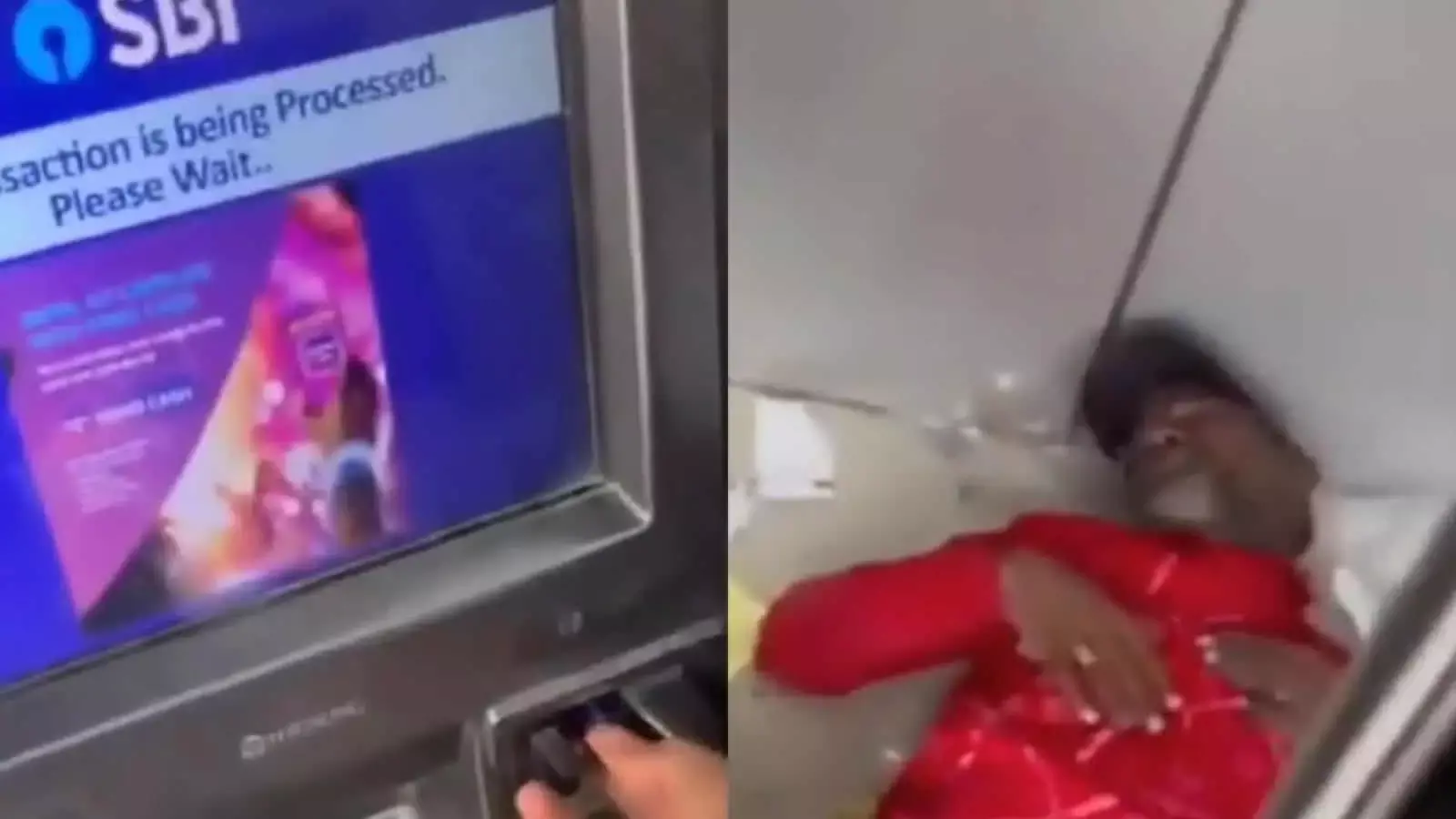 Hyderabad में ATM के अंदर आराम फरमाता मिला व्यक्ति, सुरक्षा को लेकर उठे सवाल Hyderabad में ATM के अंदर आराम फरमाता मिला व्यक्ति, सुरक्षा को लेकर उठे सवाल