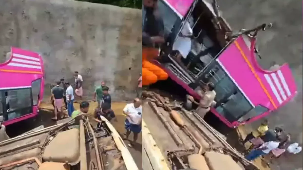kerala: मलप्पुरम में कार पर पलटी प्राइवेट बस, एक की मौत, कई घायल kerala: मलप्पुरम में कार पर पलटी प्राइवेट बस, एक की मौत, कई घायल