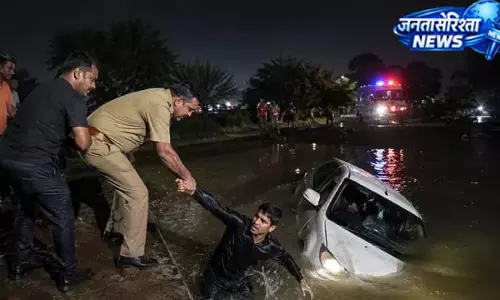 झपकी आते ही बंबे में गिरी कार, पति बचा लेकिन पत्नी की डूबने से मौत