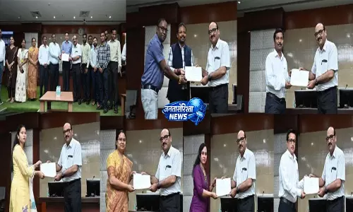 E-ऑफिस एवं समयबद्ध उपस्थिति में उत्कृष्ट प्रदर्शन करने वाले अधिकारी-कर्मचारी सम्मानित