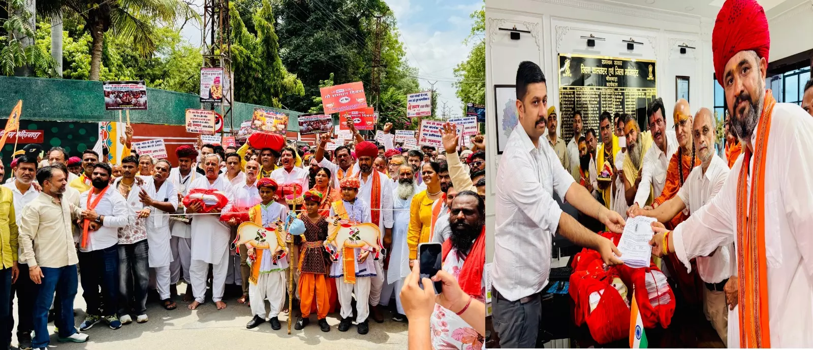 गौ-सम्मान के लिए MLA अशोक कोठारी नंगे पैर पहुंचे कलेक्ट्रेट, 3.47 लाख हस्ताक्षरों वाला सौंपा ज्ञापन
