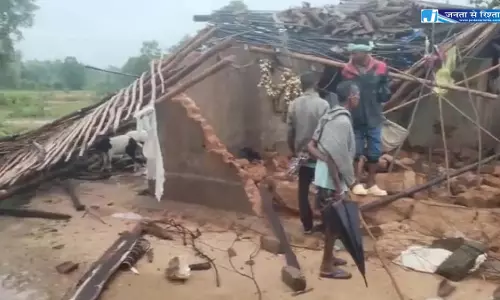 जशपुर में मकान ढहा, एक की मौत और दो घायल