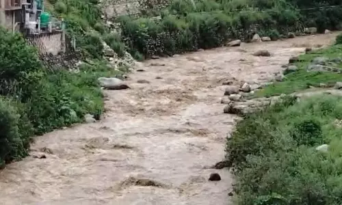 Tehri: टिहरी में मूसलाधार बारिश, उफान पर पहुंची भिलंगना नदी