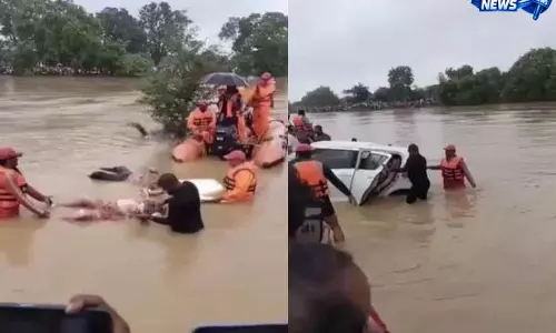 चार दिन बाद मिला पूर्व सरपंच दंपती का शव, उफनते नाले से कार बरामद चार दिन बाद मिला पूर्व सरपंच दंपती का शव, उफनते नाले से कार बरामद