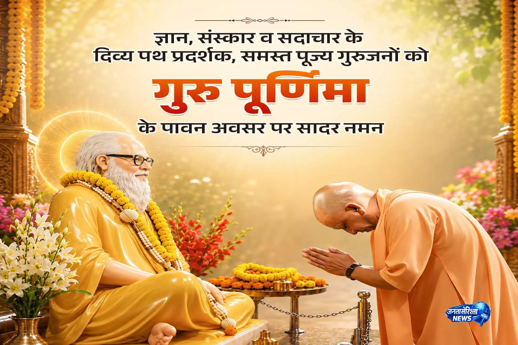 गुरु पूर्णिमा पर CM योगी का संदेश, गुरुजनों को किया नमन गुरु पूर्णिमा पर CM योगी का संदेश, गुरुजनों को किया नमन