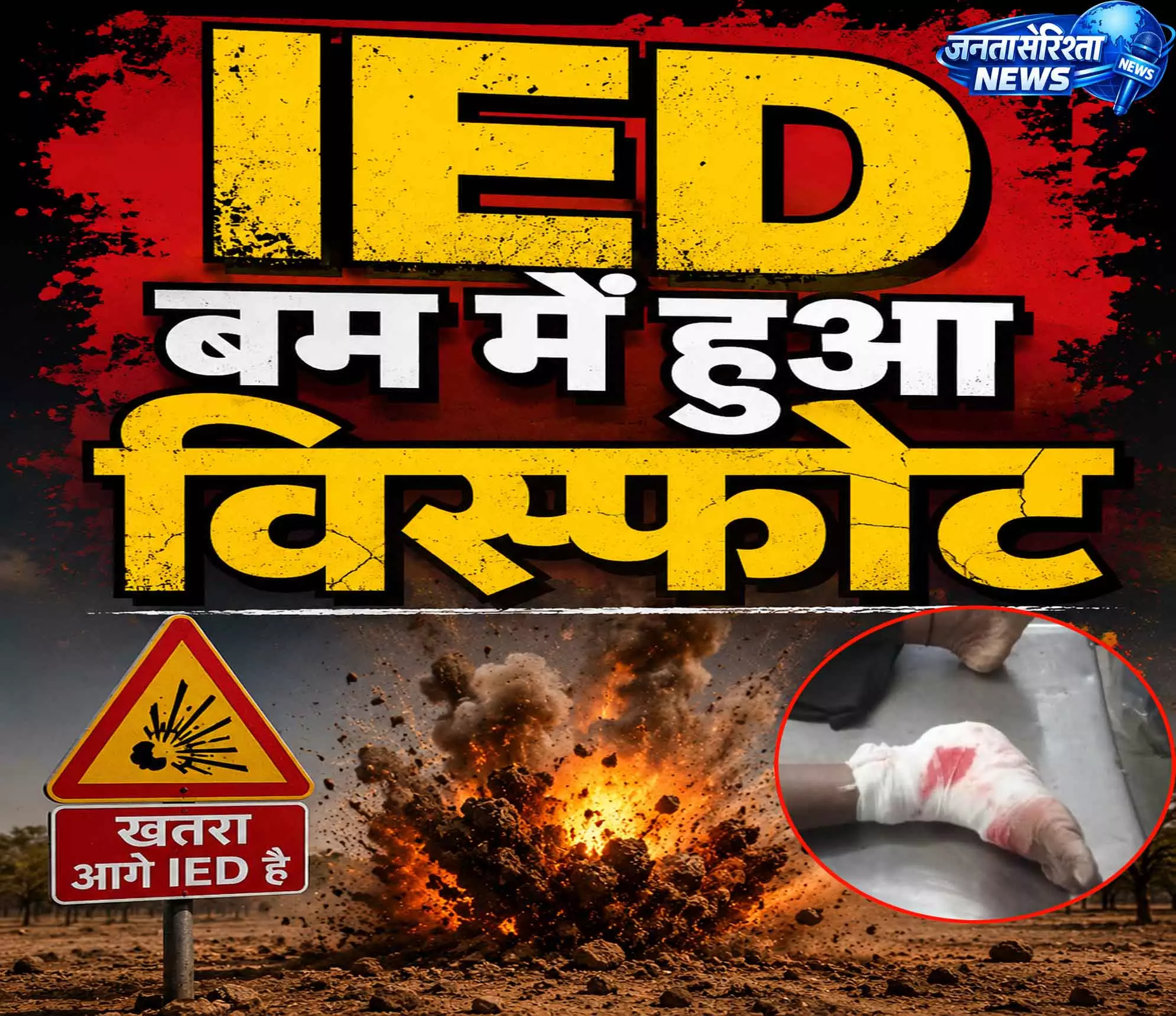 BIG BREAKING: IED बम की चपेट में आए दो नाबालिग, हालत नाजुक BIG BREAKING: IED बम की चपेट में आए दो नाबालिग, हालत नाजुक