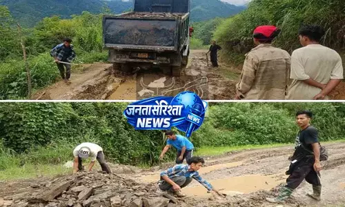 वॉलंटीयर्स ने हुकिर-चेसोर रोड की मरम्मत की; NECTAR प्रोजेक्ट का समर्थन किया
