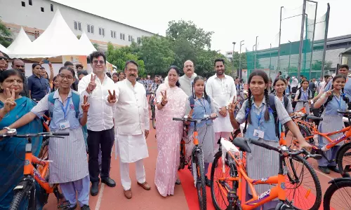 विद्या वाहिनी योजना के तहत 3,000 साइकिलें वितरित विद्या वाहिनी योजना के तहत 3,000 साइकिलें वितरित