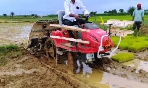 तेलीमारेंगा के किसान महादेव मौर्य ने धान रोपाई मशीन से उन्नत खेती-किसानी को दी नई दिशा तेलीमारेंगा के किसान महादेव मौर्य ने धान रोपाई मशीन से उन्नत खेती-किसानी को दी नई दिशा