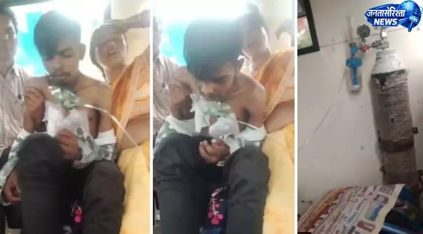 मंडला में एम्बुलेंस में युवक की मौत, ऑक्सीजन पर सवाल मंडला में एम्बुलेंस में युवक की मौत, ऑक्सीजन पर सवाल