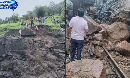 थुल घाट में बड़ा हादसा टला, रेलवे ने हटाया विशाल पत्थर थुल घाट में बड़ा हादसा टला, रेलवे ने हटाया विशाल पत्थर