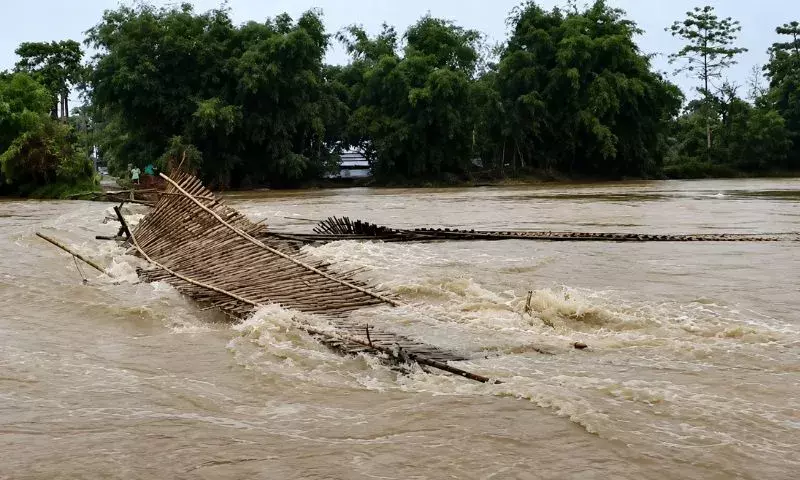 Assam: धेमाजी में फिर से बाढ़; जियाढल नदी का पानी निचले इलाकों के गांवों में घुसा