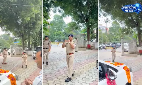 IG की विदाई में दिखा ‘बाहुबली’ अंदाज, जवान ने दांतों से खींची कार IG की विदाई में दिखा ‘बाहुबली’ अंदाज, जवान ने दांतों से खींची कार