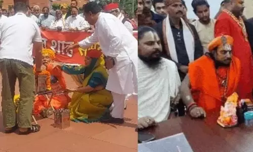 संसद में साधु बनकर प्रदर्शन करना पड़ा भारी, तीन सांसदों के खिलाफ दर्ज हुआ मामला