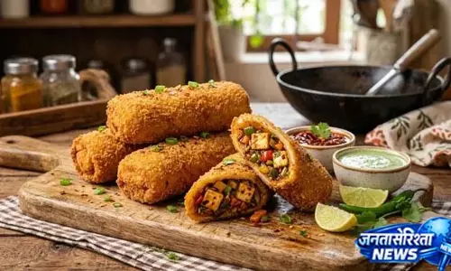 शाम की चाय के लिए बनाएं पनीर शेजवान ब्रेड रोल शाम की चाय के लिए बनाएं पनीर शेजवान ब्रेड रोल