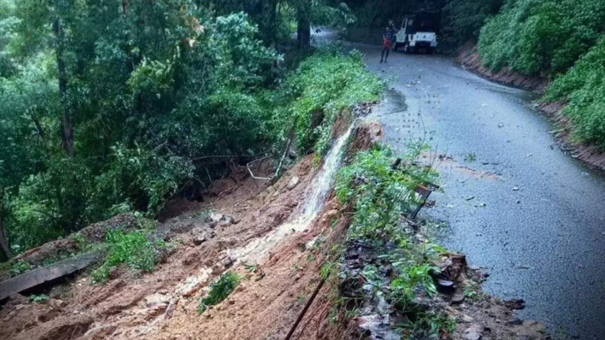 कल्लार में 12वें मोड़ के पास भूस्खलन की खबर; पोनमुडी बंद, इलाके में ट्रैफिक बाधित कल्लार में 12वें मोड़ के पास भूस्खलन की खबर; पोनमुडी बंद, इलाके में ट्रैफिक बाधित