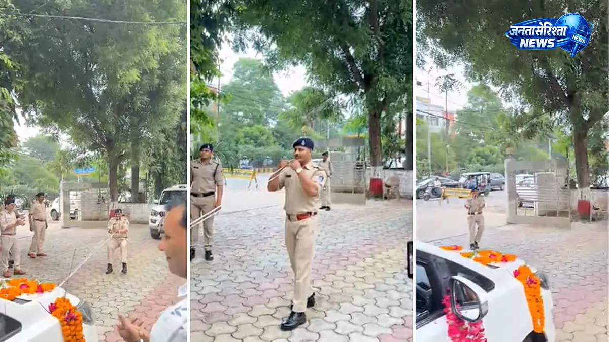 IG की विदाई में दिखा ‘बाहुबली’ अंदाज, जवान ने दांतों से खींची कार IG की विदाई में दिखा ‘बाहुबली’ अंदाज, जवान ने दांतों से खींची कार
