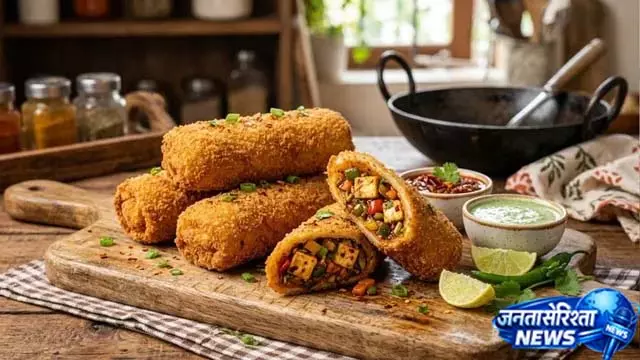 शाम की चाय के लिए बनाएं पनीर शेजवान ब्रेड रोल शाम की चाय के लिए बनाएं पनीर शेजवान ब्रेड रोल