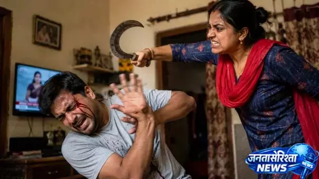 टीवी चैनल बदलना पड़ा भारी, पत्नी ने पति पर हंसिये से किया हमला टीवी चैनल बदलना पड़ा भारी, पत्नी ने पति पर हंसिये से किया हमला