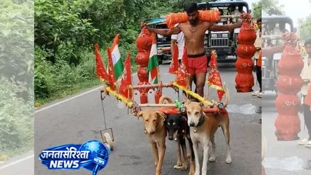 टाइगर, शेरू और मोती के साथ निकली शिवभक्ति की यात्रा टाइगर, शेरू और मोती के साथ निकली शिवभक्ति की यात्रा