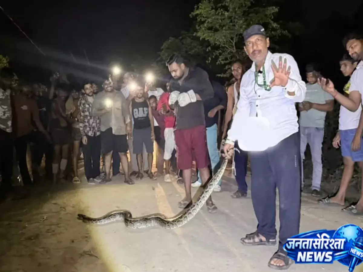 खतौली में कांवड़ियों के रास्ते आया विशाल अजगर, घंटों की मशक्कत के बाद हुआ रेस्क्यू खतौली में कांवड़ियों के रास्ते आया विशाल अजगर, घंटों की मशक्कत के बाद हुआ रेस्क्यू