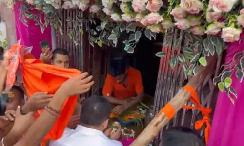 श्रावण के पहले सोमवार पर हरिहरनाथ मंदिर पहुंचे तेजस्वी यादव