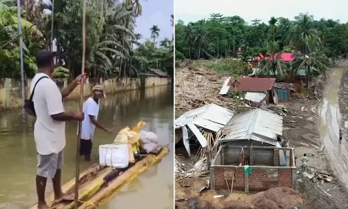 असम बाढ़ में ग्रामीणों ने बचाई 1000 जानें असम बाढ़ में ग्रामीणों ने बचाई 1000 जानें