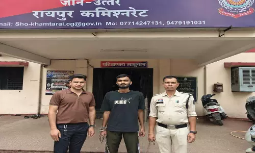 रायपुर में जानलेवा हमला कर फरार होने वाला बदमाश गिरफ्तार रायपुर में जानलेवा हमला कर फरार होने वाला बदमाश गिरफ्तार
