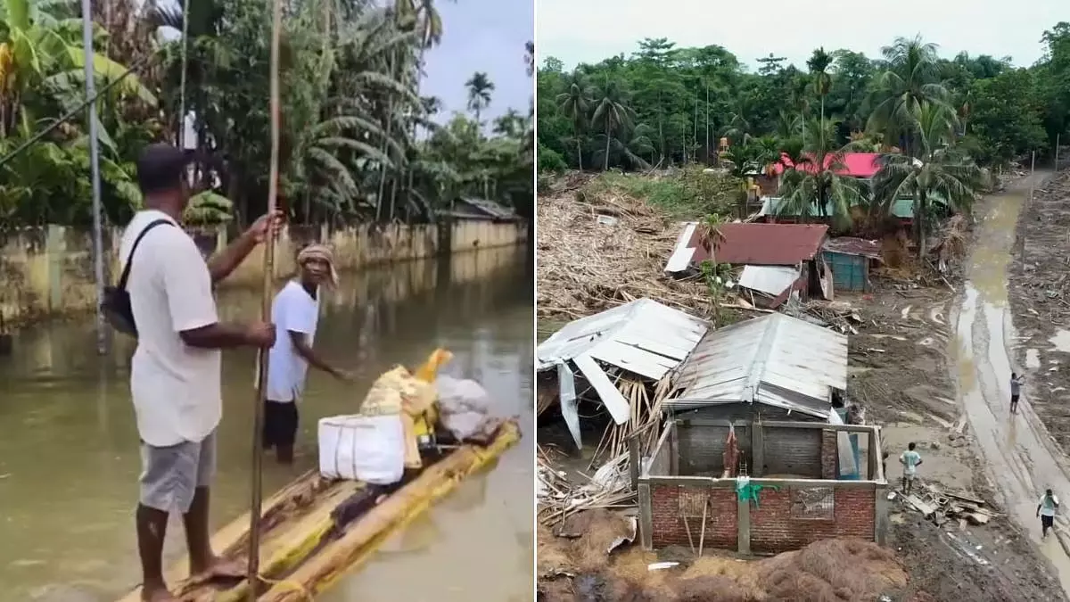 असम बाढ़ में ग्रामीणों ने बचाई 1000 जानें असम बाढ़ में ग्रामीणों ने बचाई 1000 जानें